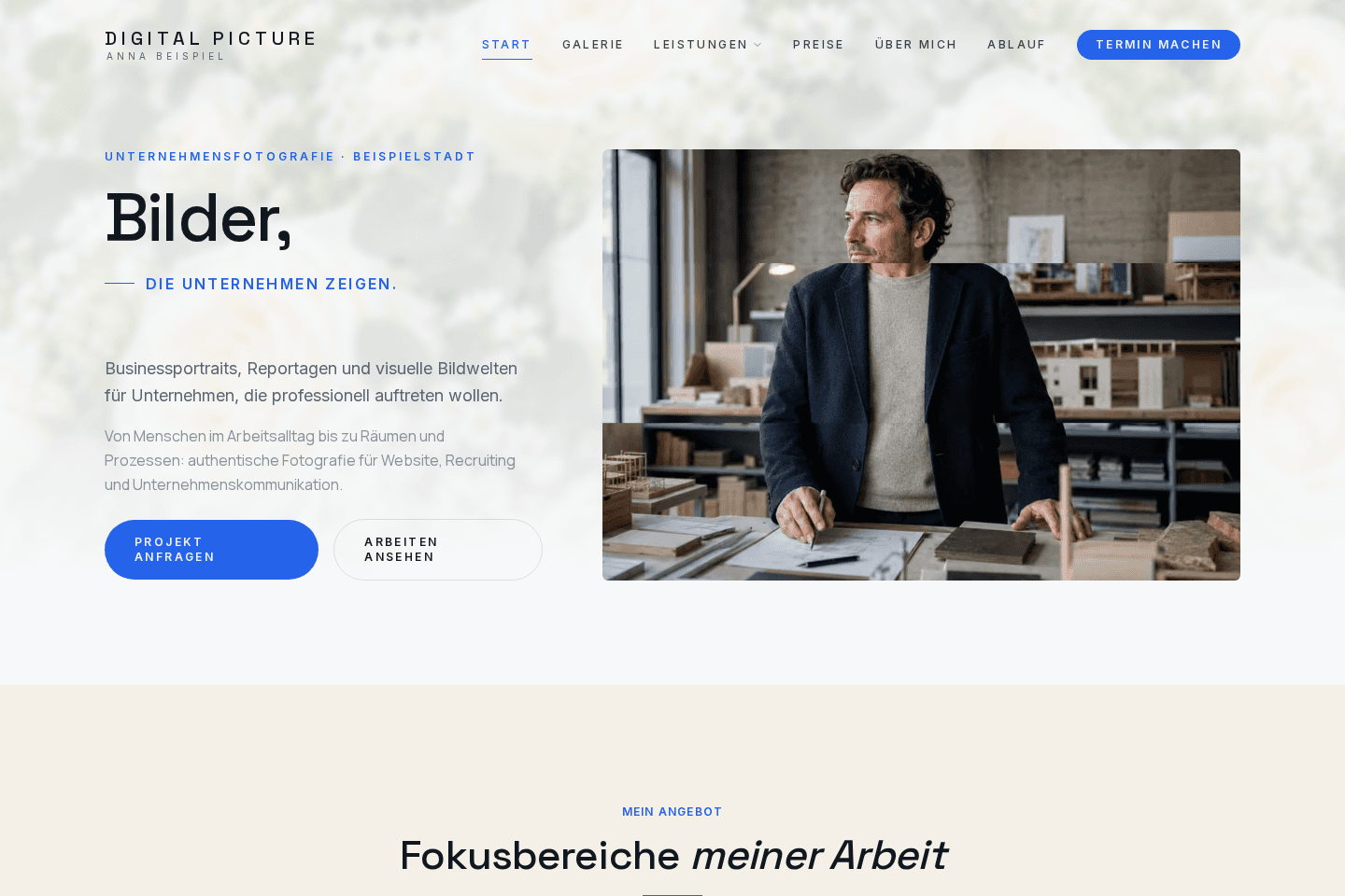 Typografie & Tonalität — Digital Picture